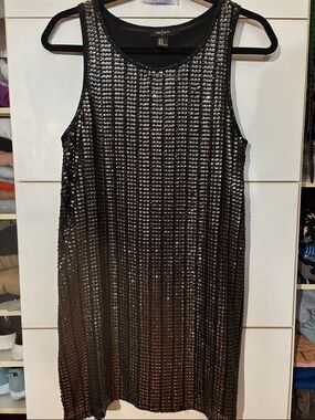 Forever 21 Black Sequin Tank Mini Dress